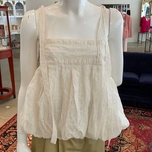 Rebecca Taylor balloon hem cotton top